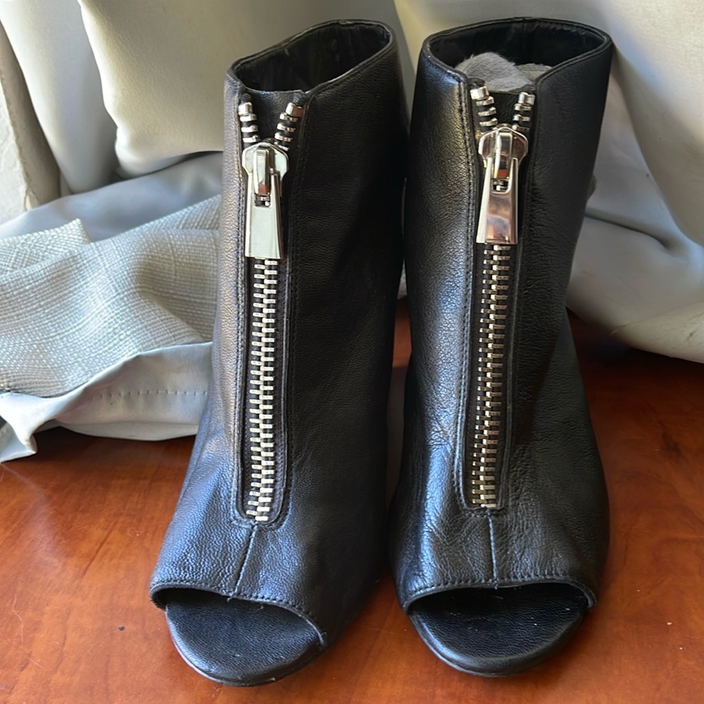 Nine West Slingback Zippered Wedge Sandals